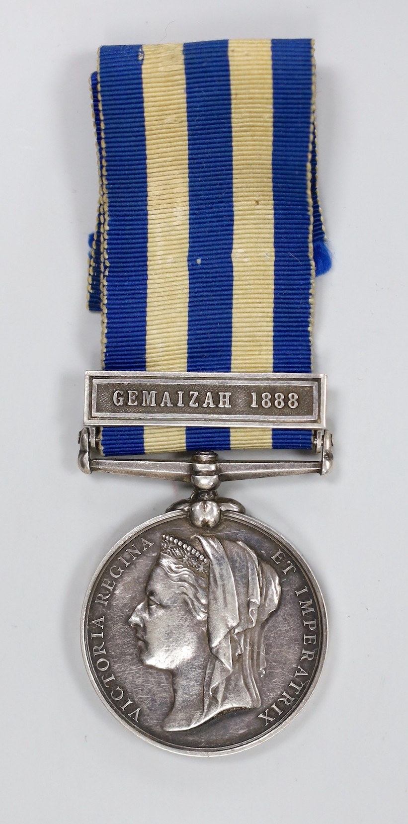 Egypt medal with Gemaizah 1888 clasp to 2680 PTE. F HOWES 20th HUSSARS